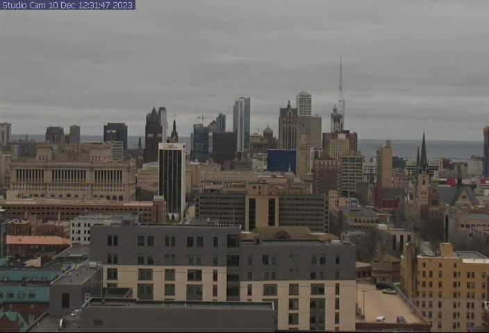 An image from the camera mounted atop WISN 12 News in Milwaukee